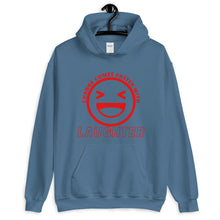 Load image into Gallery viewer, Change Comes Faster With Laughter Hoodie (RED LOGO)
