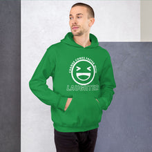 Load image into Gallery viewer, Change Comes Faster With Laughter Hoodie (BLACK LOGO)
