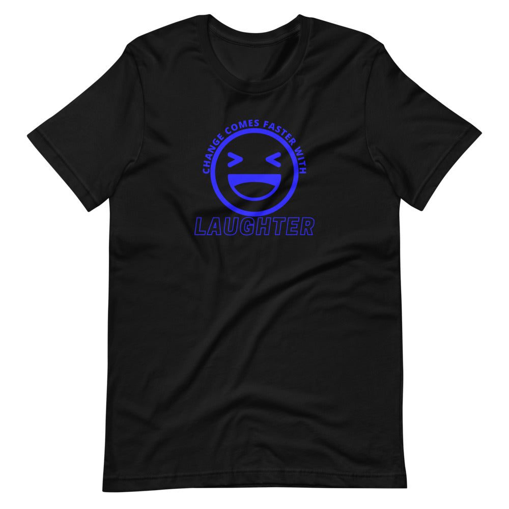Change Comes Faster With Laughter (BLUE LOGO)